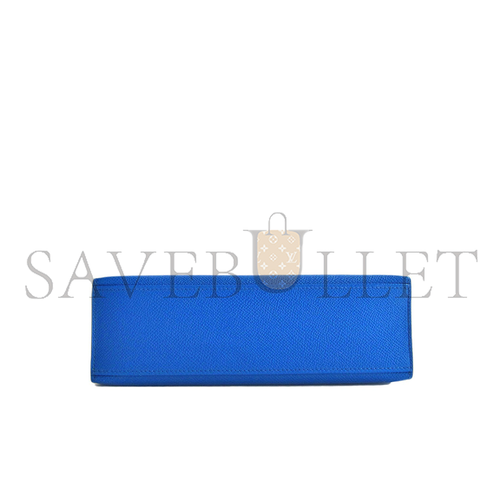 H**mes blue izmir gold kelly pochette epsom ghw clutch cut bag (22*14*7cm)